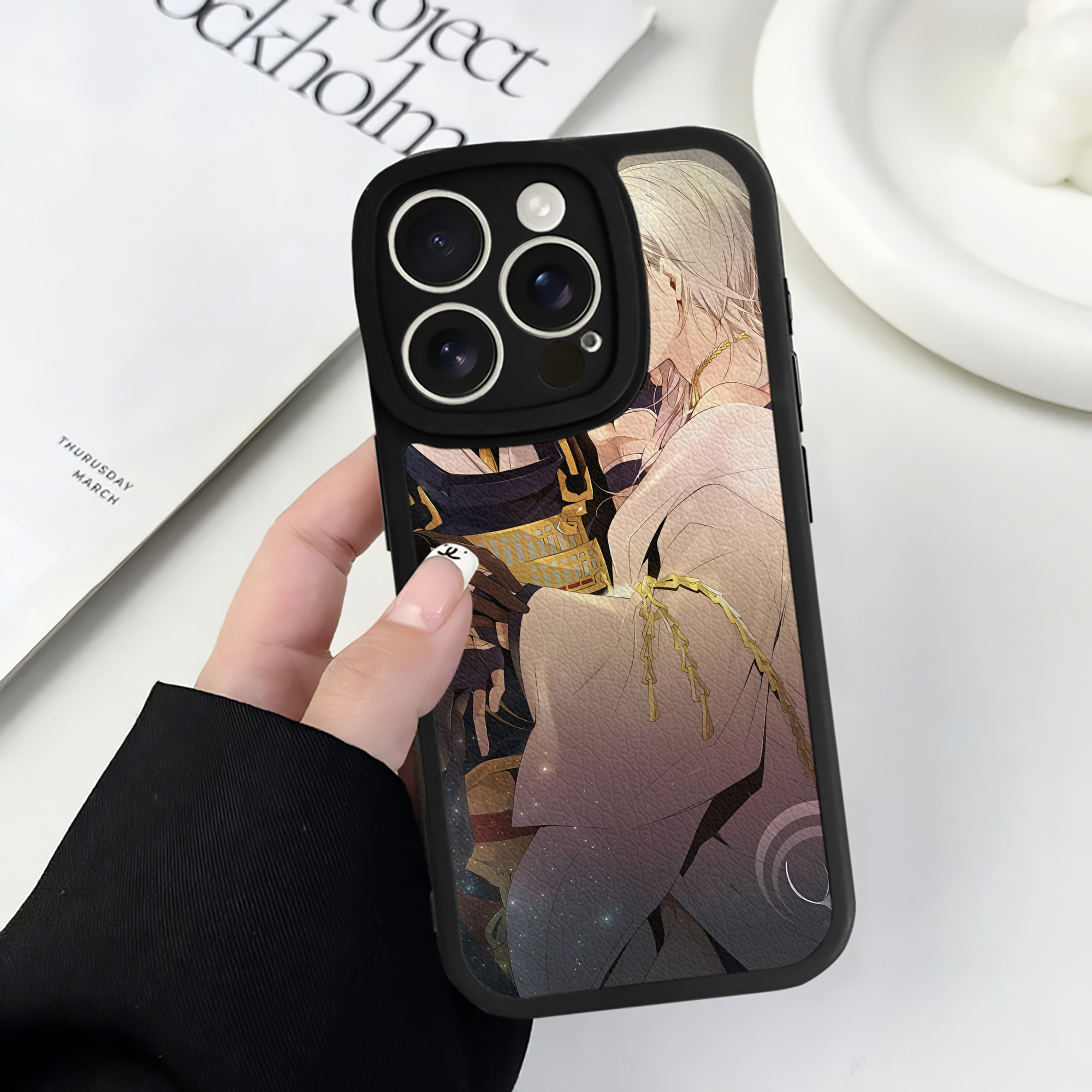 （画像用） 刀剣乱舞 Touken Ranbu 【iPhone 16シリーズ対応】シリコンスマホケース（レザー調） 材質：シリコン